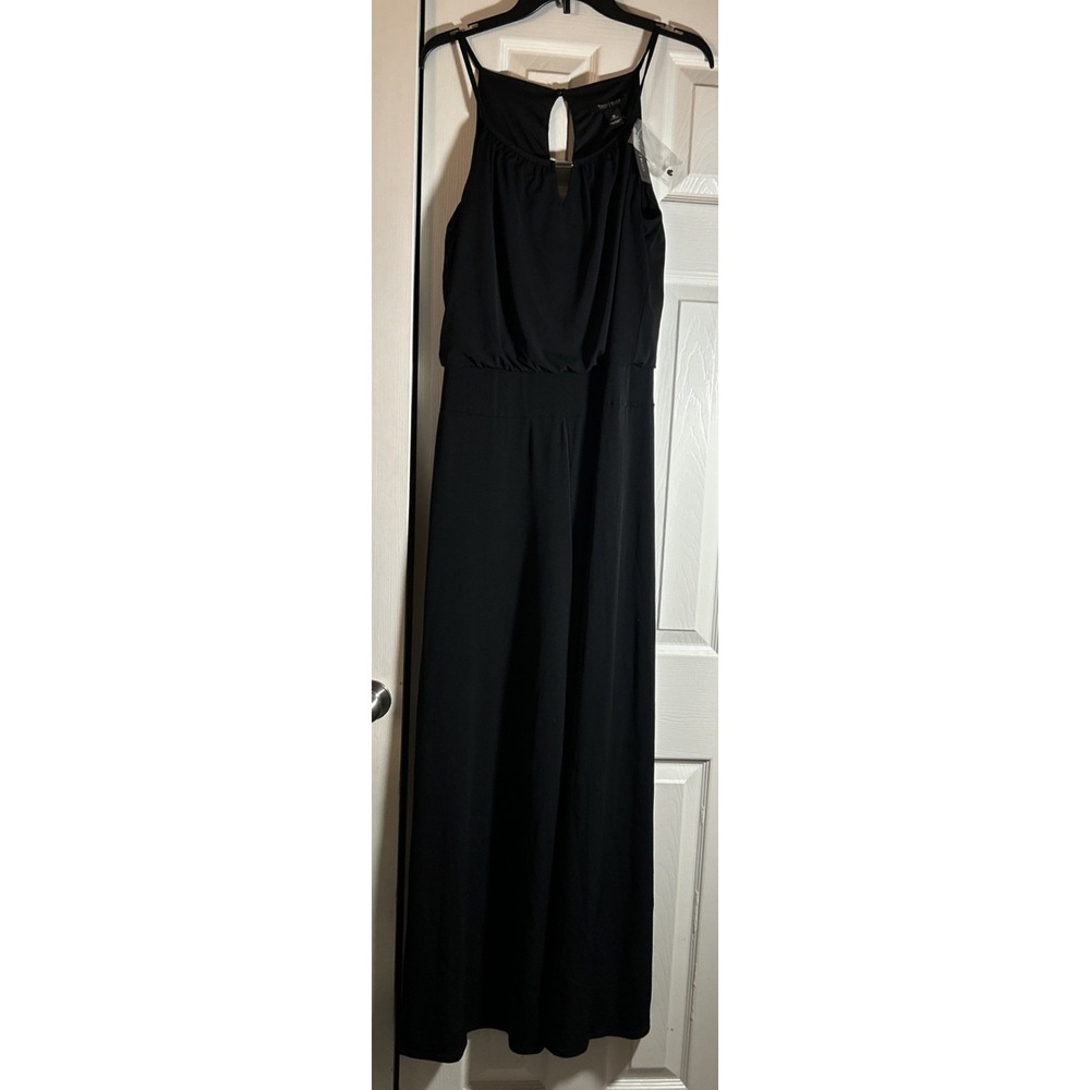 NWT White House Black Market Sleeveless Satin Jumpsuit Women's M 570075004